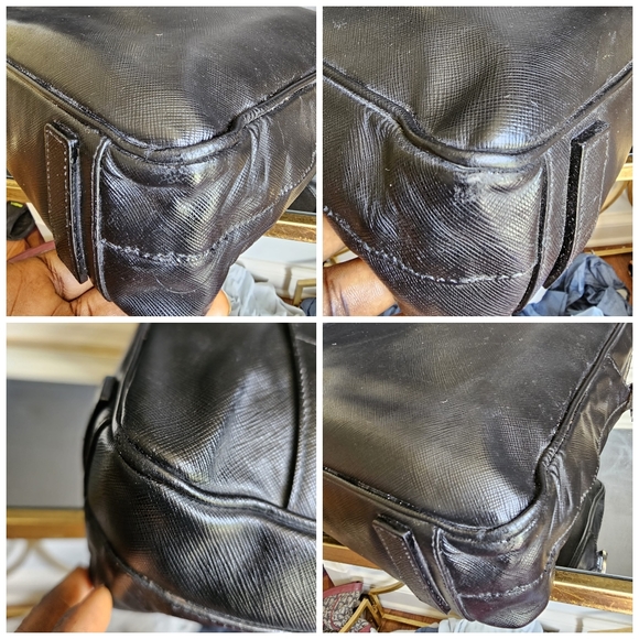 Prada Saffiano Leather Briefcase Black Bag - Picture 10 of 11